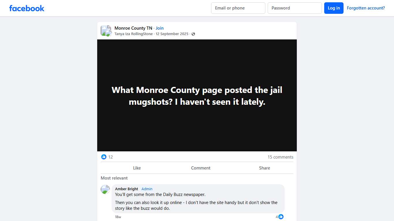 Monroe County TN | What Monroe County page posted the jail mugshots | Facebook