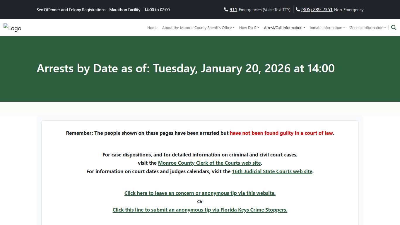 M.C.S.O - Current Arrests